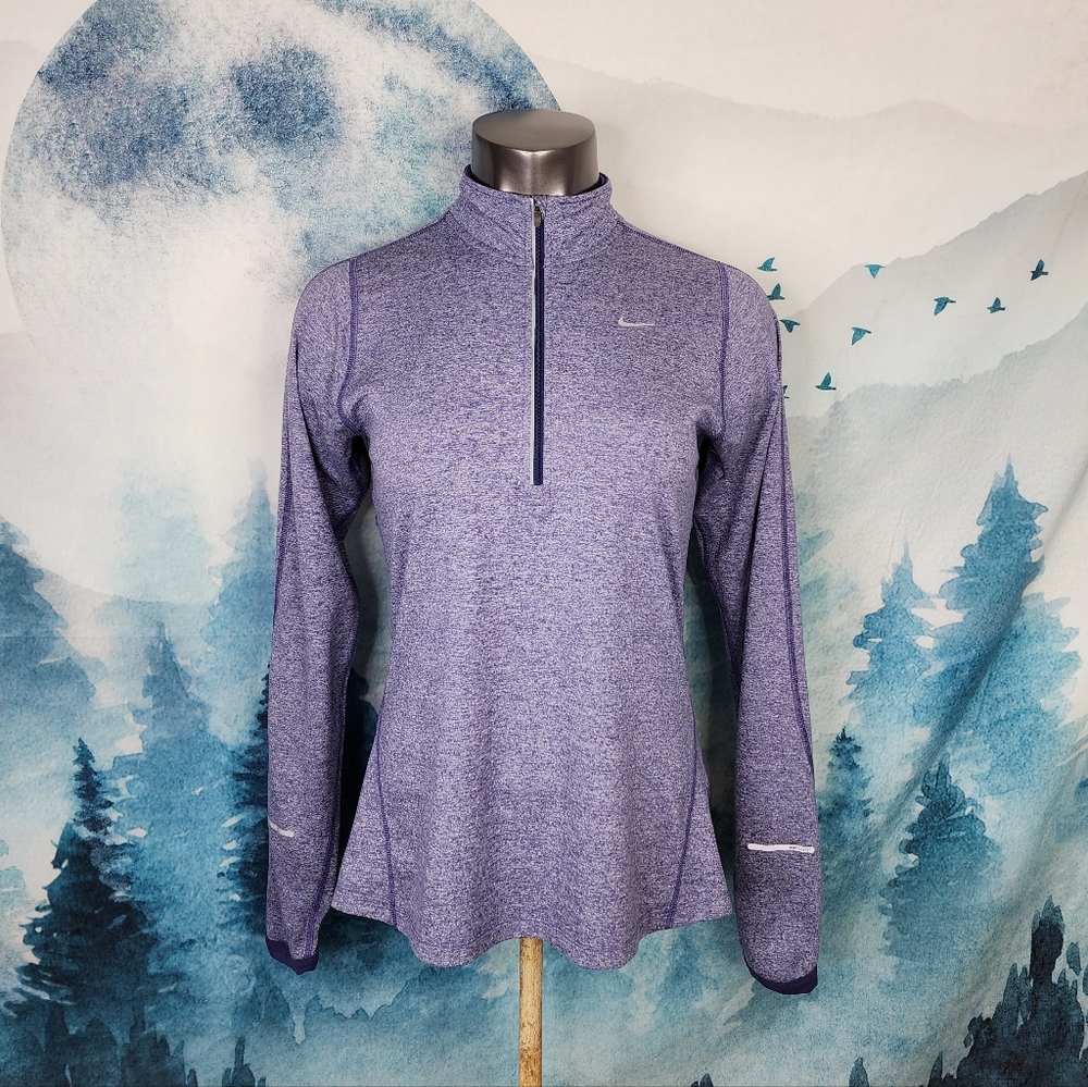 Nike Element Running Dri-Fit Purple 1/4 Zip Athletic Pullover Women's Small